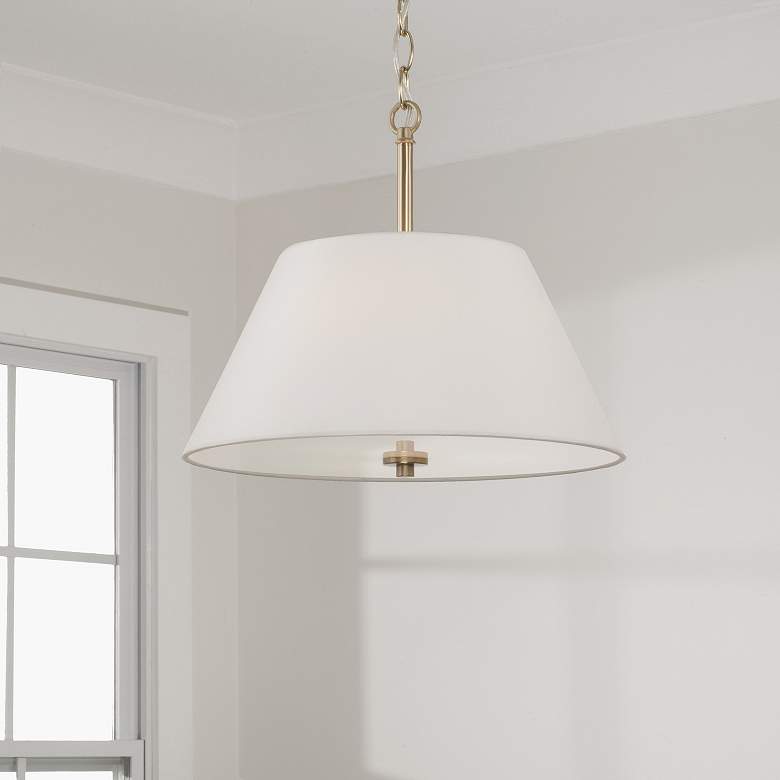 Image 1 Capital Lighting Parson 3 Light Semi-Flush 15" Matte Brass