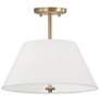 Capital Lighting Parson 3 Light Semi-Flush 15" Matte Brass