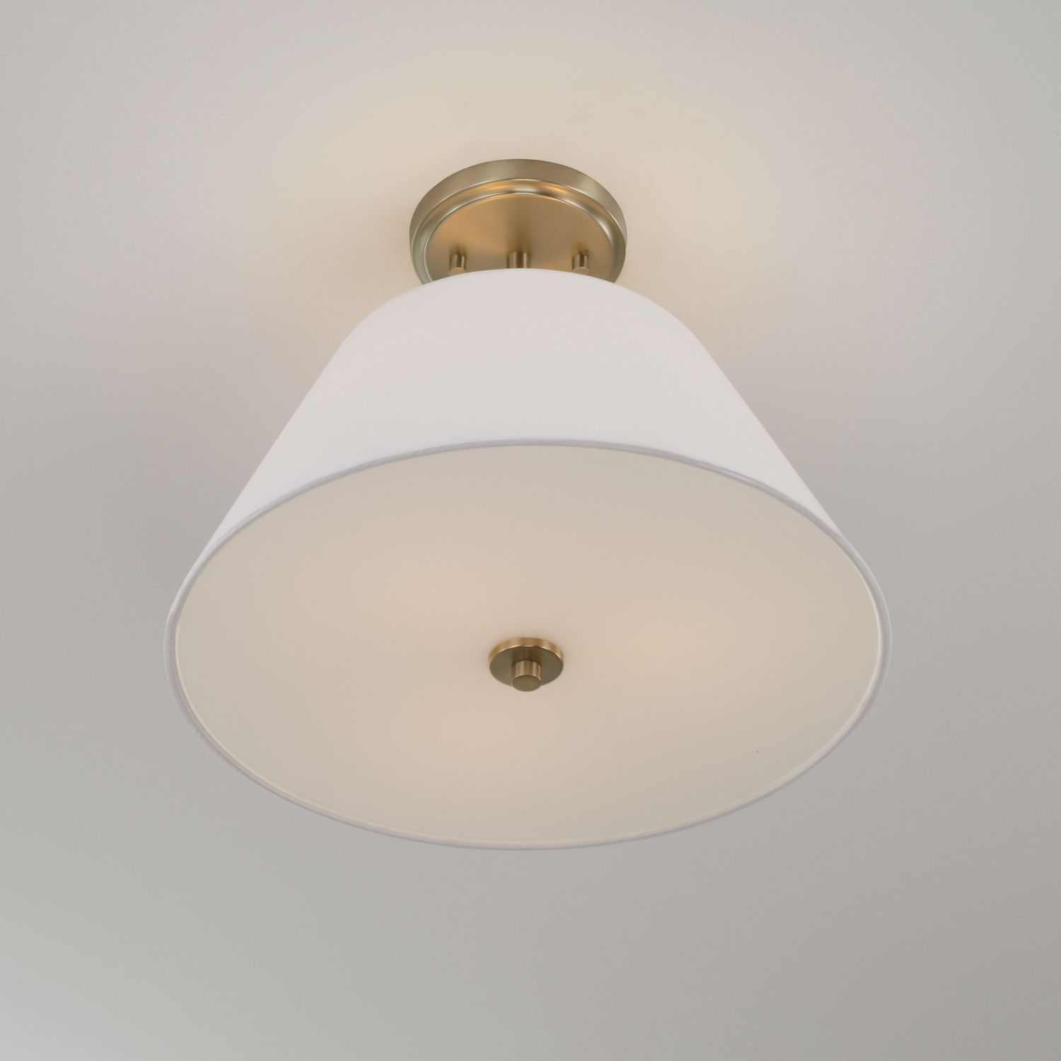 Image 6 Capital Lighting Parson 3 Light Semi-Flush 15" Matte Brass more views