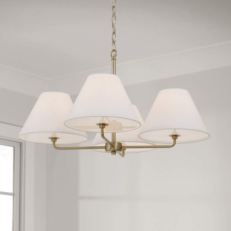 Image 1 Capital Lighting Parson 4 Light Chandelier 27" Matte Brass