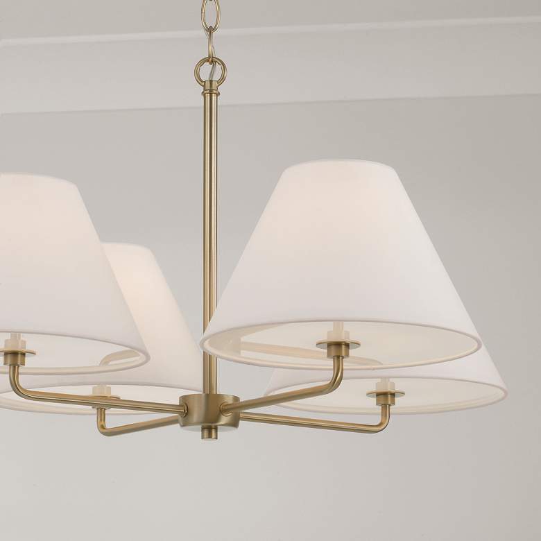 Image 3 Capital Lighting Parson 4 Light Chandelier 27" Matte Brass more views