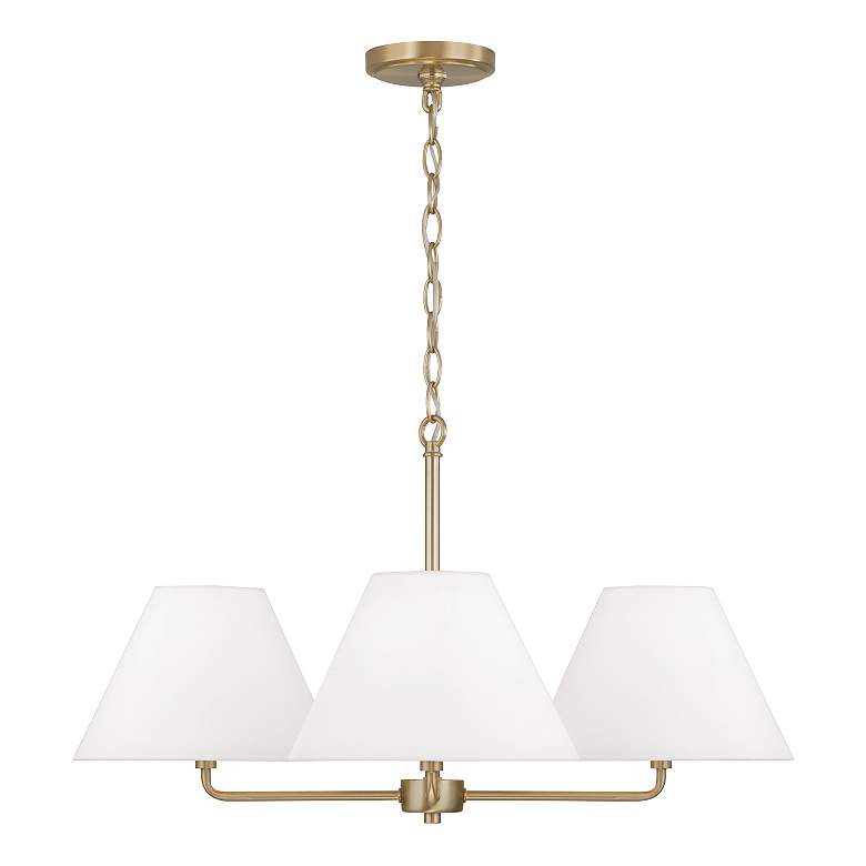 Image 4 Capital Lighting Parson 4 Light Chandelier 27" Matte Brass more views