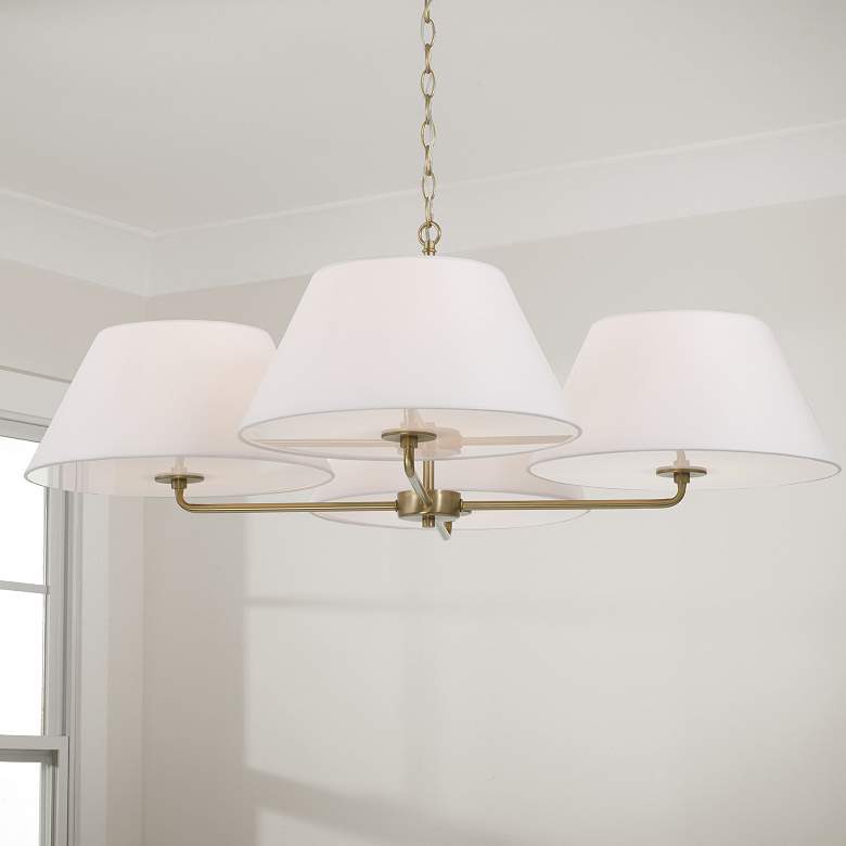 Image 1 Capital Lighting Parson 4 Light Chandelier 39.25" Matte Brass