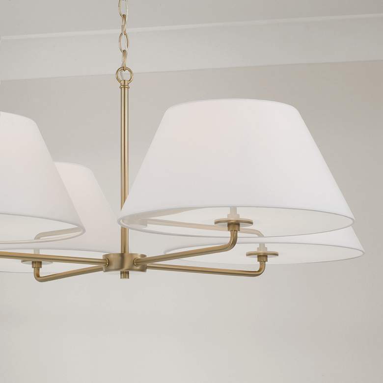 Image 4 Capital Lighting Parson 4 Light Chandelier 39.25" Matte Brass more views