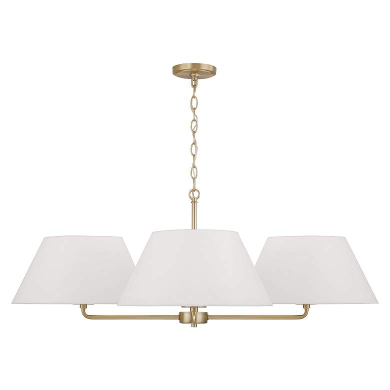 Image 5 Capital Lighting Parson 4 Light Chandelier 39.25" Matte Brass more views