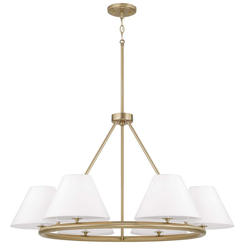 Image 1 Capital Lighting Parson 6 Light Chandelier 35" Matte Brass
