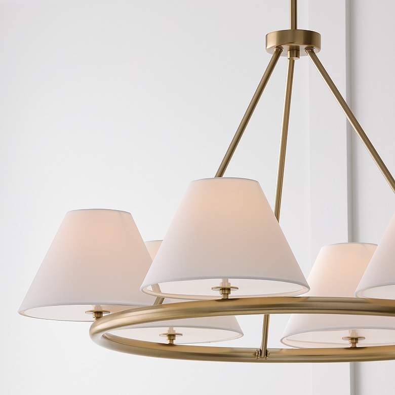 Image 5 Capital Lighting Parson 6 Light Chandelier 35" Matte Brass more views