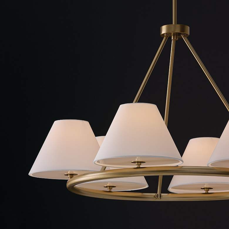 Image 6 Capital Lighting Parson 6 Light Chandelier 35" Matte Brass more views