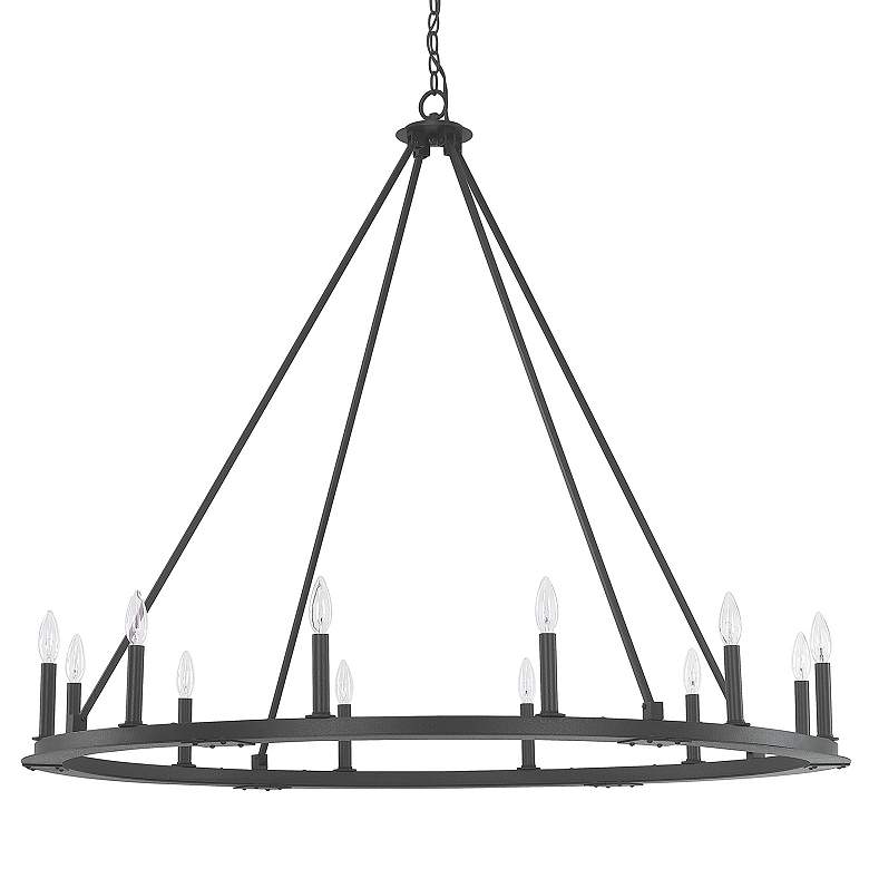 Image 2 Capital Lighting Pearson 48 1/2" Black Iron 12 Light Ring Chandelier