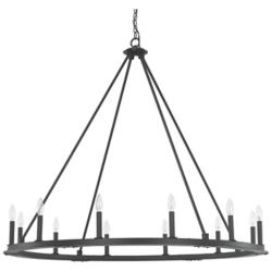 Capital Lighting Pearson 48 1/2" Black Iron 12 Light Ring Chandelier