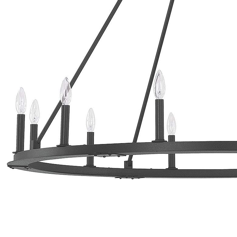 Image 3 Capital Lighting Pearson 48 1/2" Black Iron 12 Light Ring Chandelier more views