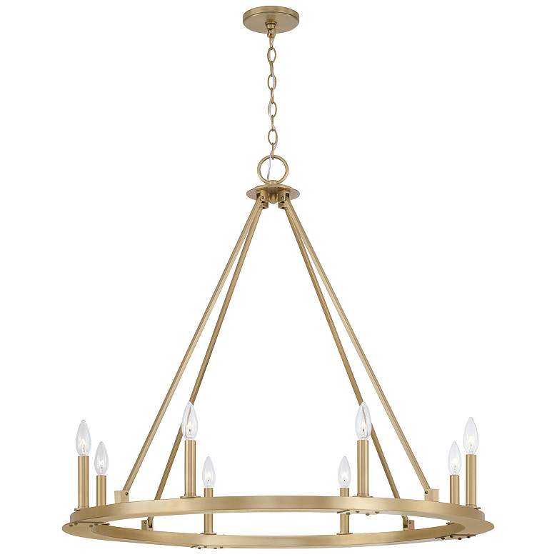 Image 2 Capital Lighting Pearson 8 Light Chandelier 36" Aged Brass