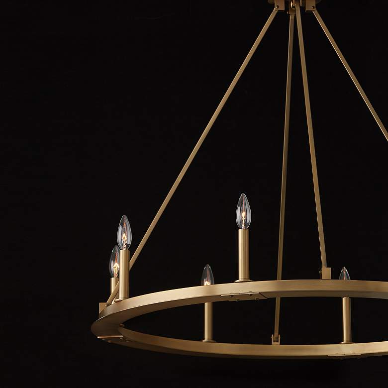Image 5 Capital Lighting Pearson 8 Light Chandelier 36" Aged Brass more views