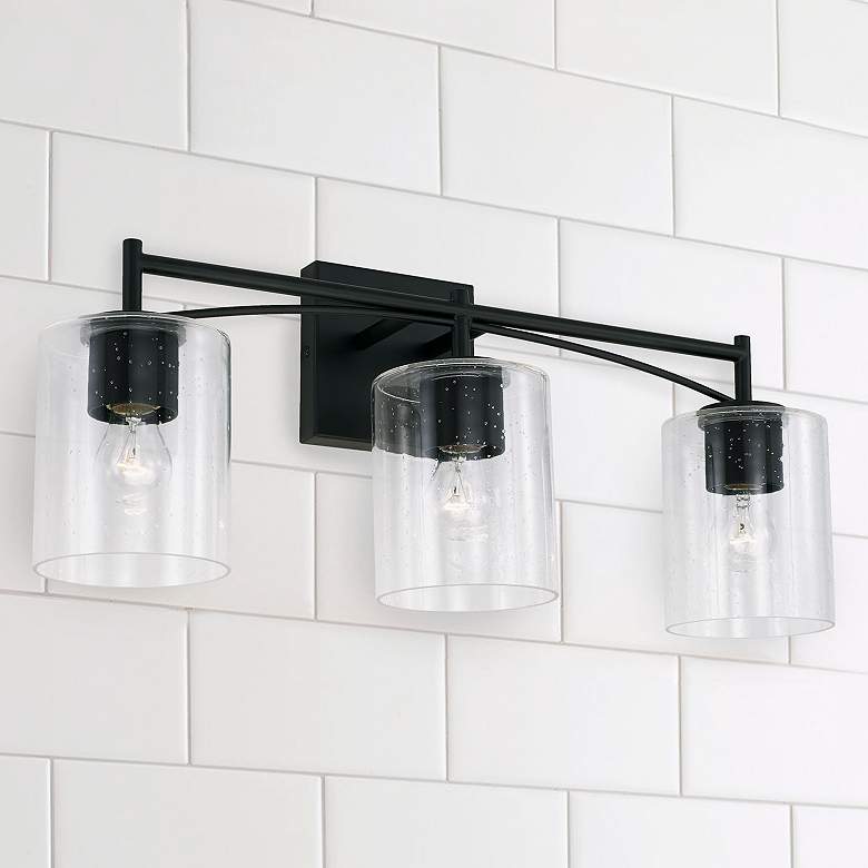Image 1 Capital Lighting Peyton 3 Light Vanity Matte Black