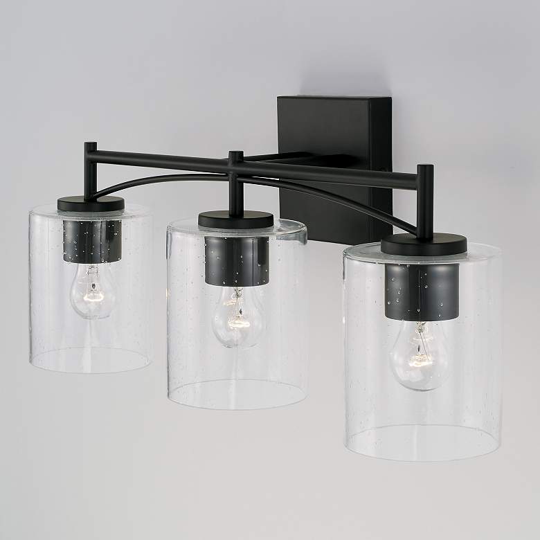 Image 3 Capital Lighting Peyton 3 Light Vanity Matte Black more views