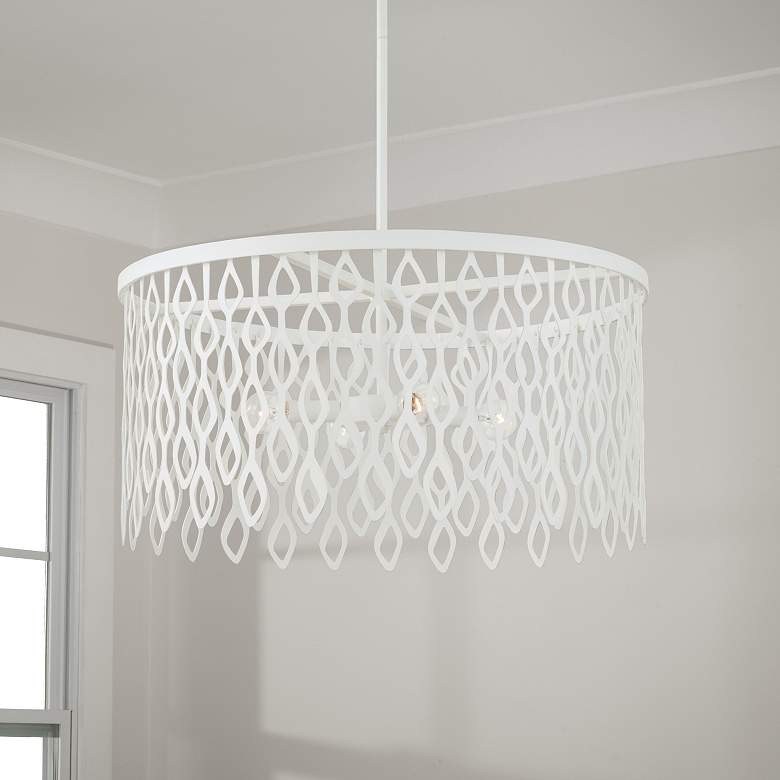 Image 1 Capital Lighting Pheobe 4 Light Pendant 24" Matte White