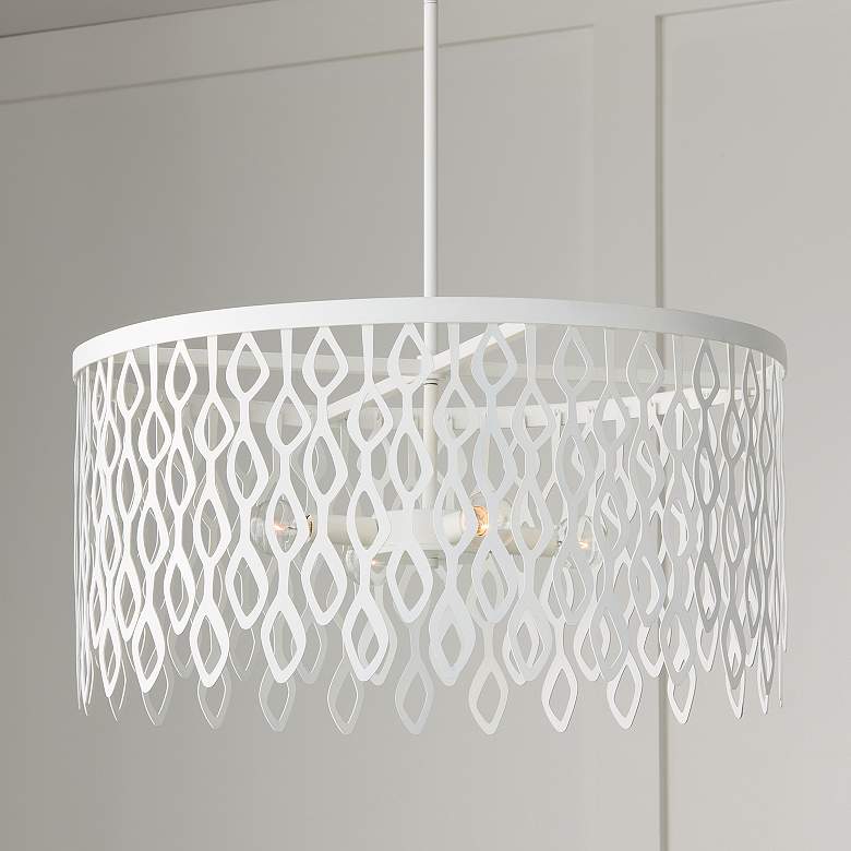 Image 3 Capital Lighting Pheobe 4 Light Pendant 24" Matte White more views