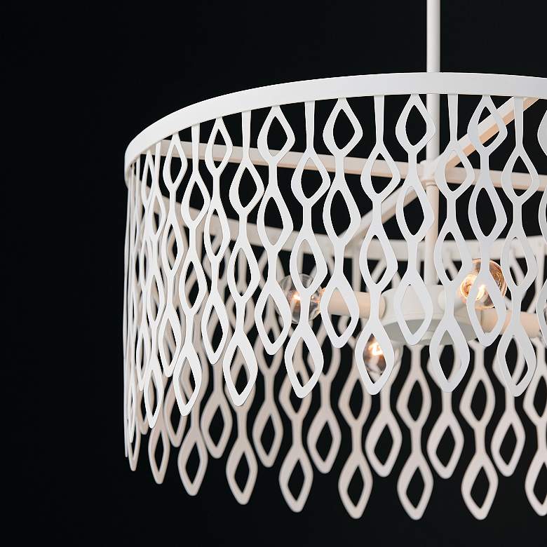 Image 4 Capital Lighting Pheobe 4 Light Pendant 24" Matte White more views