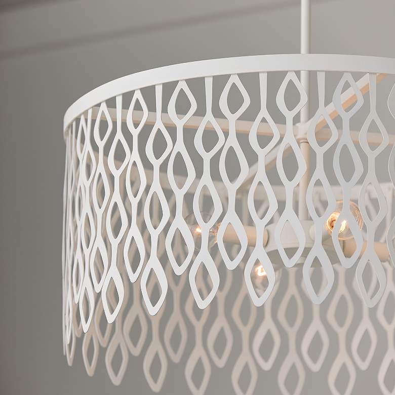 Image 5 Capital Lighting Pheobe 4 Light Pendant 24" Matte White more views
