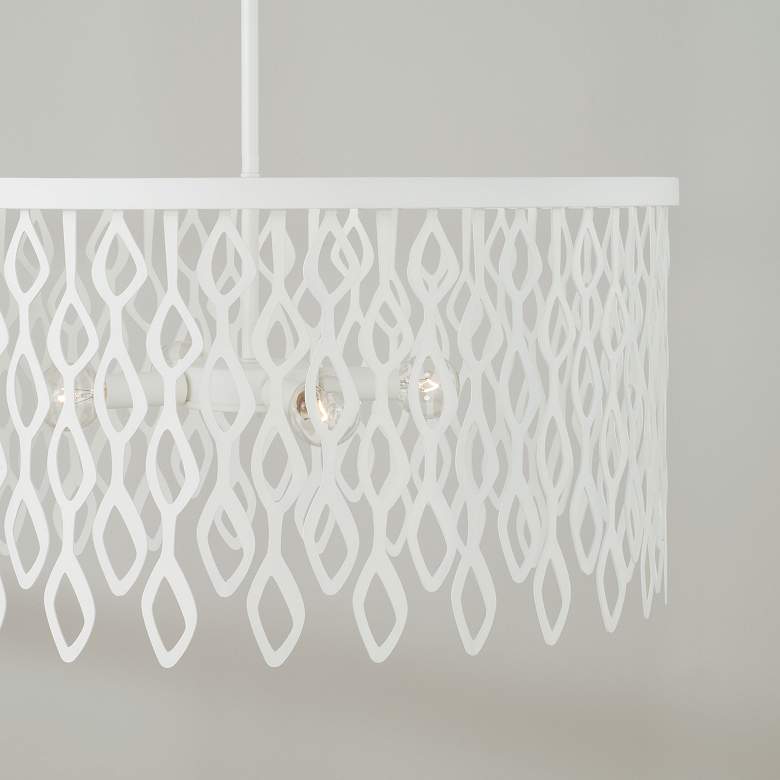 Image 6 Capital Lighting Pheobe 4 Light Pendant 24" Matte White more views
