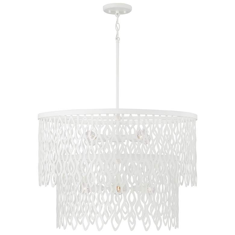 Image 1 Capital Lighting Pheobe 7 Light Pendant 27" Matte White