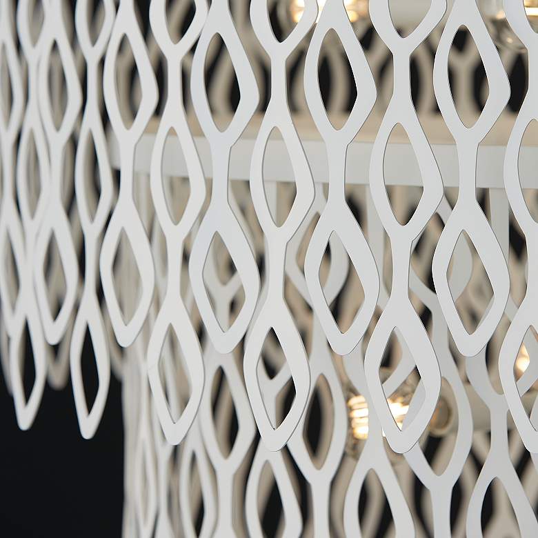 Image 5 Capital Lighting Pheobe 7 Light Pendant 27" Matte White more views