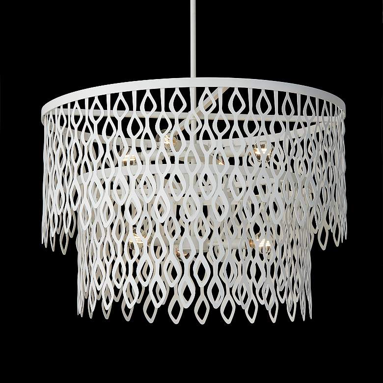 Image 7 Capital Lighting Pheobe 7 Light Pendant 27" Matte White more views
