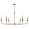 Capital Lighting Presley 49" Wide 6-Light Brass Candelabra Chandelier