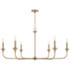 Capital Lighting Presley 49" Wide 6-Light Brass Candelabra Chandelier