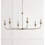 1_Capital Lighting Presley 49" Wide 6-Light Brass Candelabra Chandelier