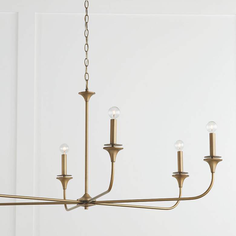 Image 3 Capital Lighting Presley 49" Wide 6-Light Brass Candelabra Chandelier more views