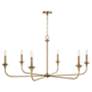 5_Capital Lighting Presley 49" Wide 6-Light Brass Candelabra Chandelier more views