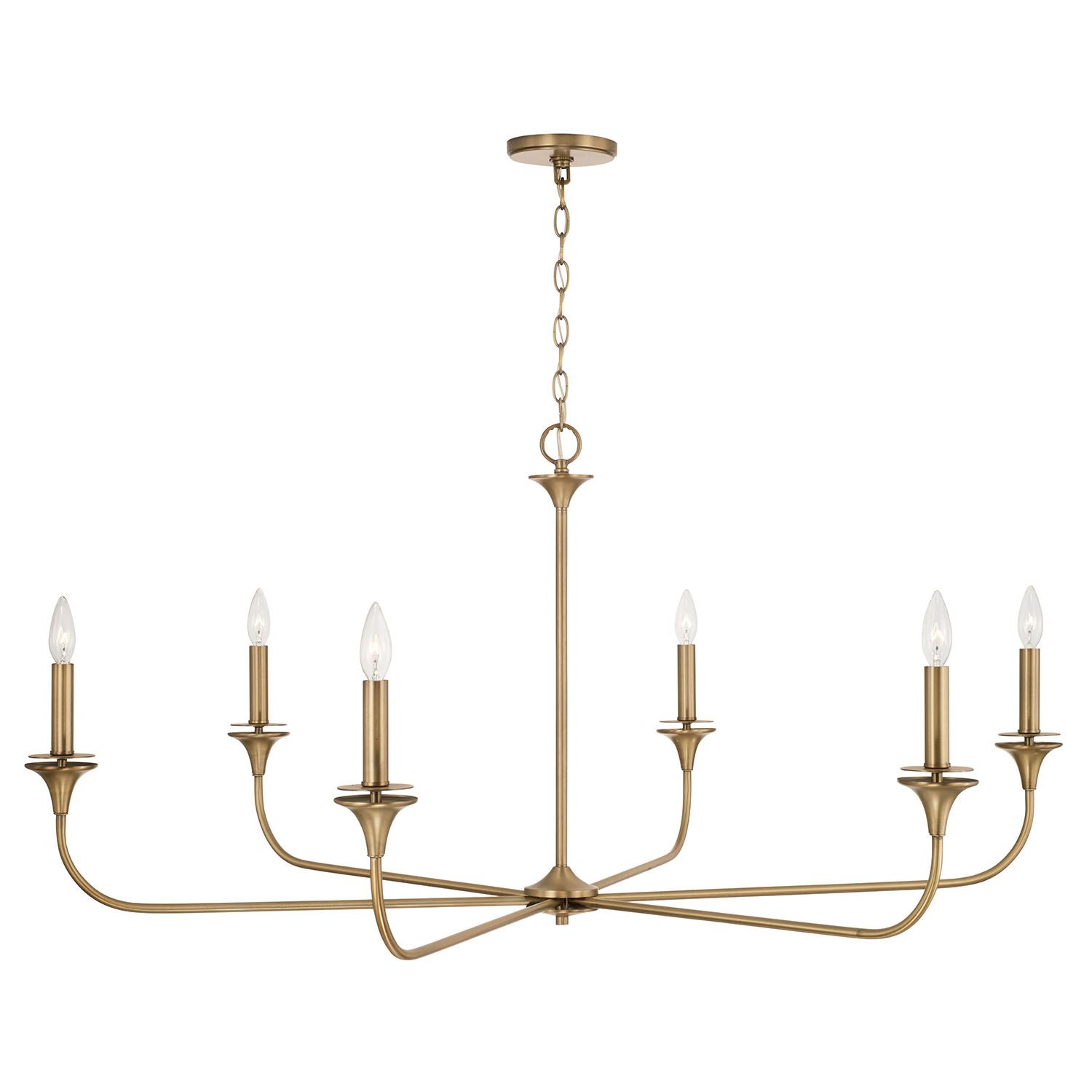Image 6 Capital Lighting Presley 49" Wide 6-Light Brass Candelabra Chandelier more views