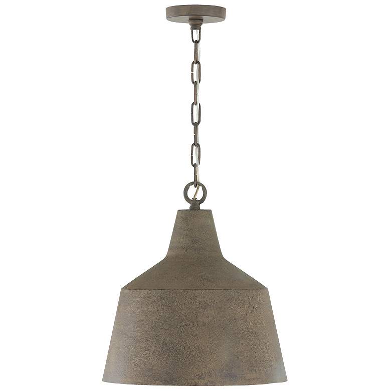 Image 2 Capital Lighting Quarry 1 Light Pendant 15.5" Clay