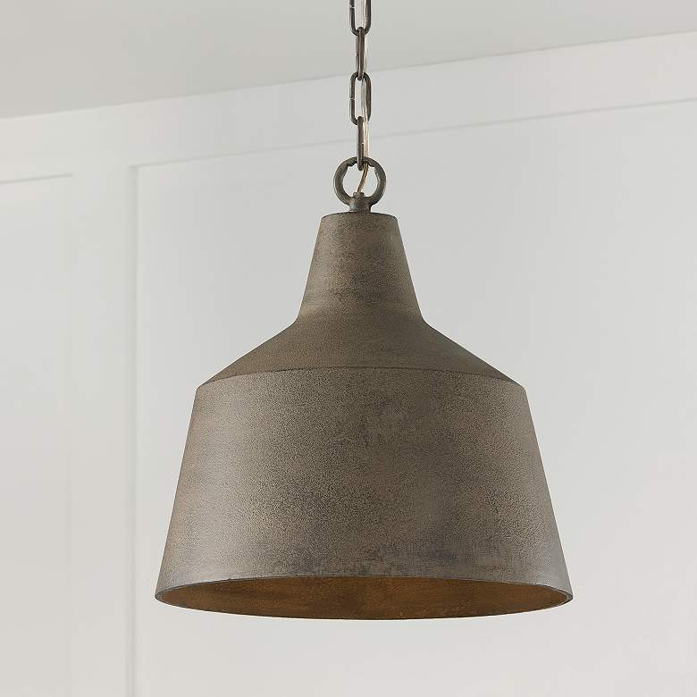 Image 1 Capital Lighting Quarry 1 Light Pendant 15.5" Clay