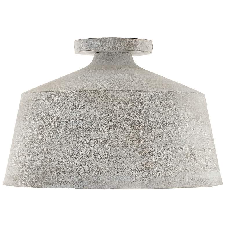 Image 1 Capital Lighting Quarry 1 Light Semi-Flush 14" Stucco