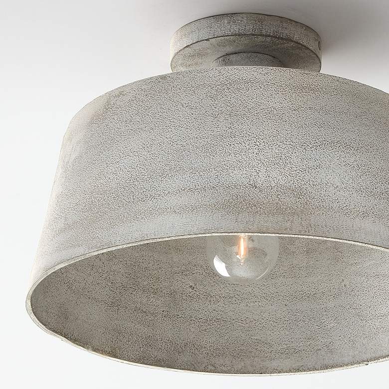 Image 4 Capital Lighting Quarry 1 Light Semi-Flush 14" Stucco more views