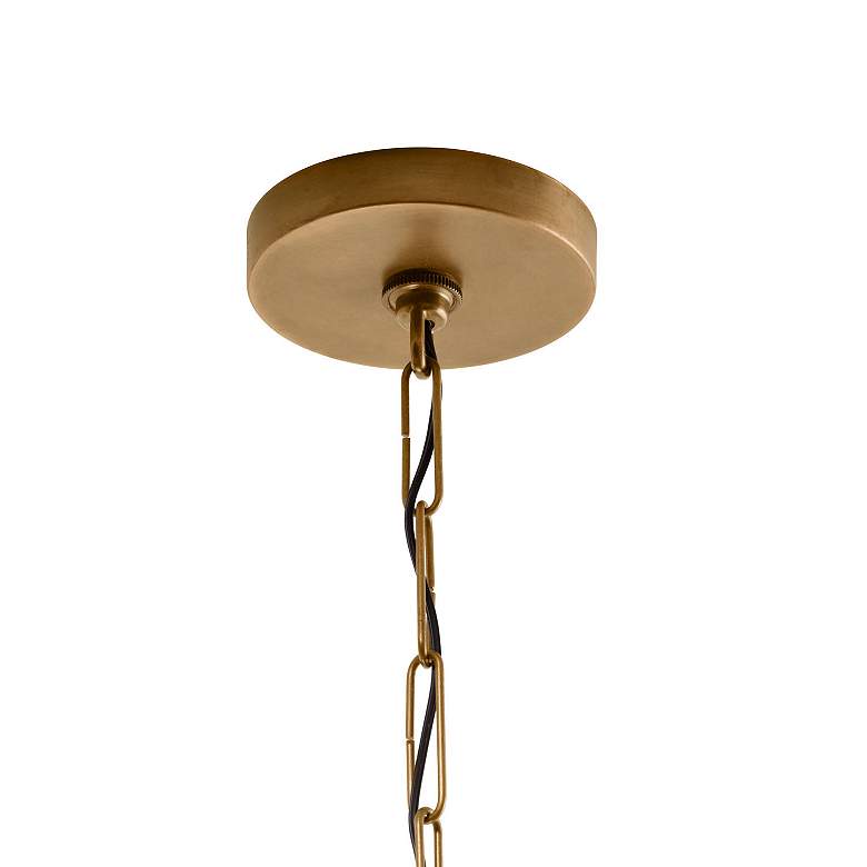 Image 6 Capital Lighting Rabun 12" Wide Brass and Textured Glass Gourd Pendant more views