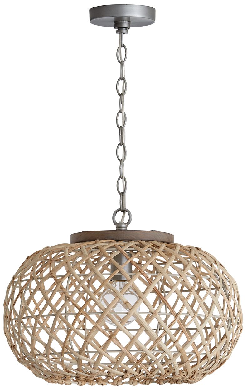 Image 2 Capital Lighting Rainey 1 Light Pendant 18.5" Grey Wash and Antique Nickel