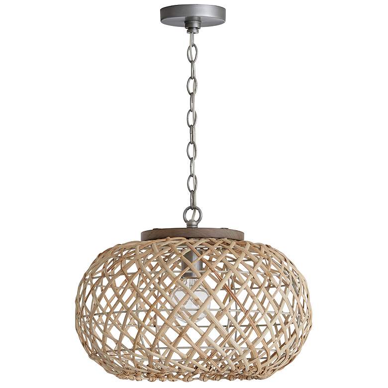 Image 2 Capital Lighting Rainey 1 Light Pendant Grey Wash and Antique Nickel