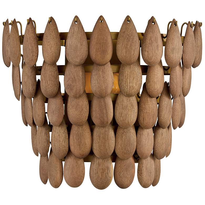 Image 2 Capital Lighting Ravi 1 Light Sconce 13.75" Light Wood and Patinaed Br