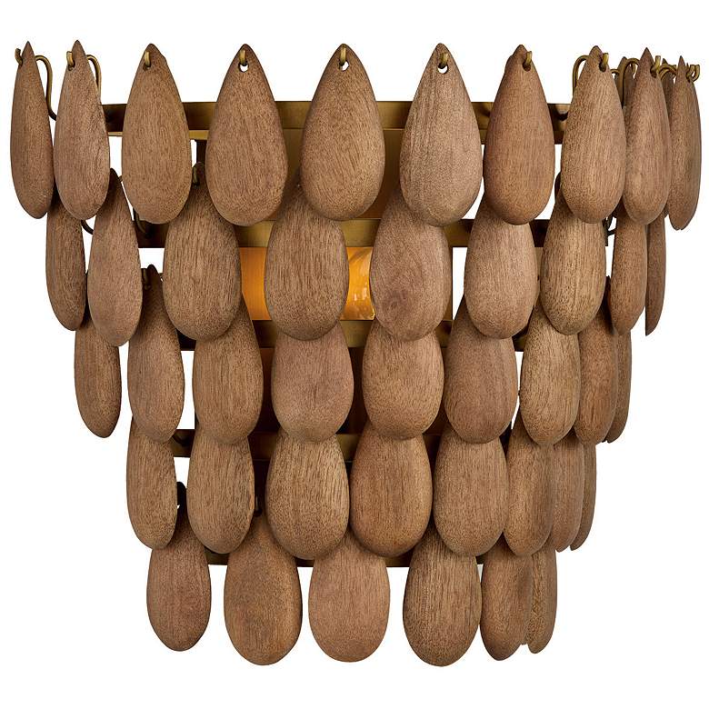 Image 5 Capital Lighting Ravi 1 Light Sconce 13.75" Light Wood and Patinaed Br more views