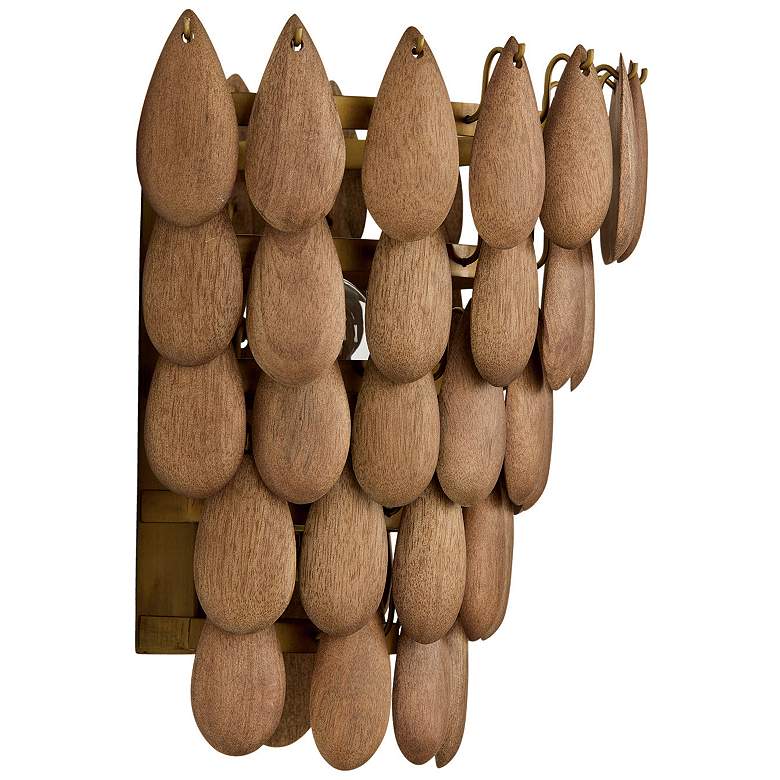 Image 6 Capital Lighting Ravi 1 Light Sconce 13.75" Light Wood and Patinaed Br more views