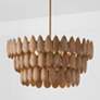 1_Capital Lighting Ravi 25" Modern Patina Brass and Wood Pendant Light