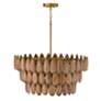 3_Capital Lighting Ravi 25" Modern Patina Brass and Wood Pendant Light more views