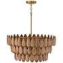 4_Capital Lighting Ravi 25" Modern Patina Brass and Wood Pendant Light more views