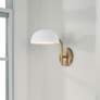 Thumbnail1 of Capital Lighting Reece 1 Light Sconce Aged Brass and White