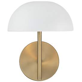Image5 of Capital Lighting Reece 1 Light Sconce Aged Brass and White more views