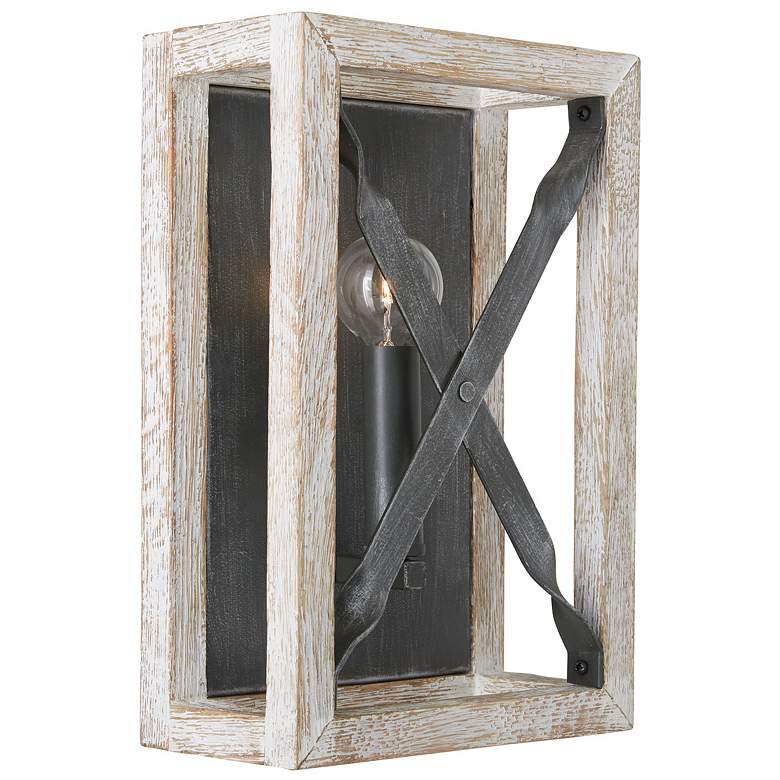 Image 1 Capital Lighting Remi 1 Light Sconce Brushed White Wash and Nordic Iron