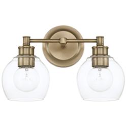 Capital Lighting Remington 9 3/4" High Aged Brass 2-Light Wall Sconce